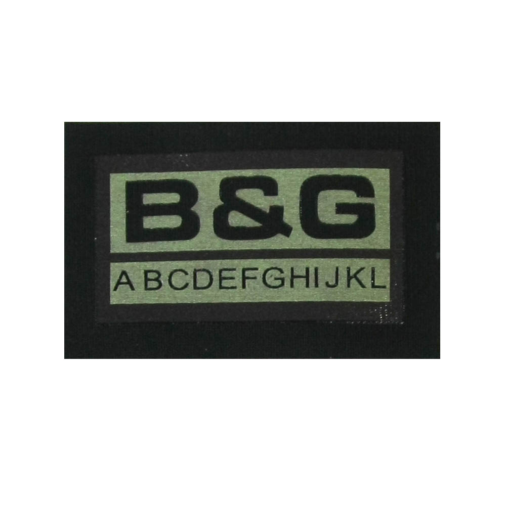 Нашивка тканевая накатанная B&G 3,5*5см код товара 23781 - Нашивка Вышивка, Ткань