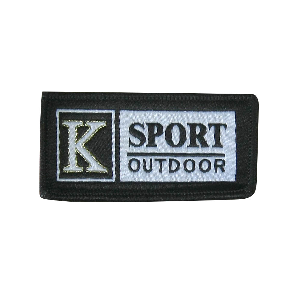 Нашивка тканевая A16 K Sport outdoor 5,9*3,2мм черно-белая, шт. Аппликации, нашивки