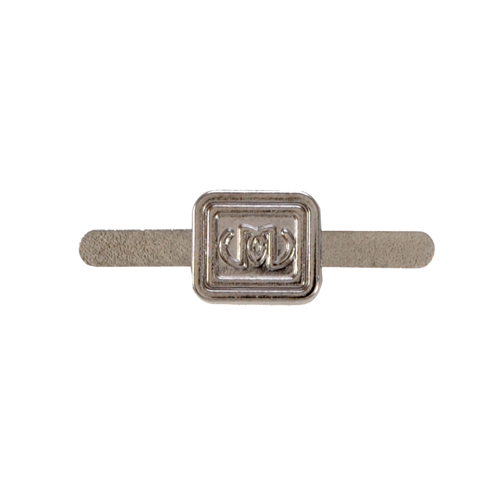 Краб металл Квадрат с буквой "M", 0,8*0,7см, блек никель, шт. Крабы Металл Надписи, Буквы