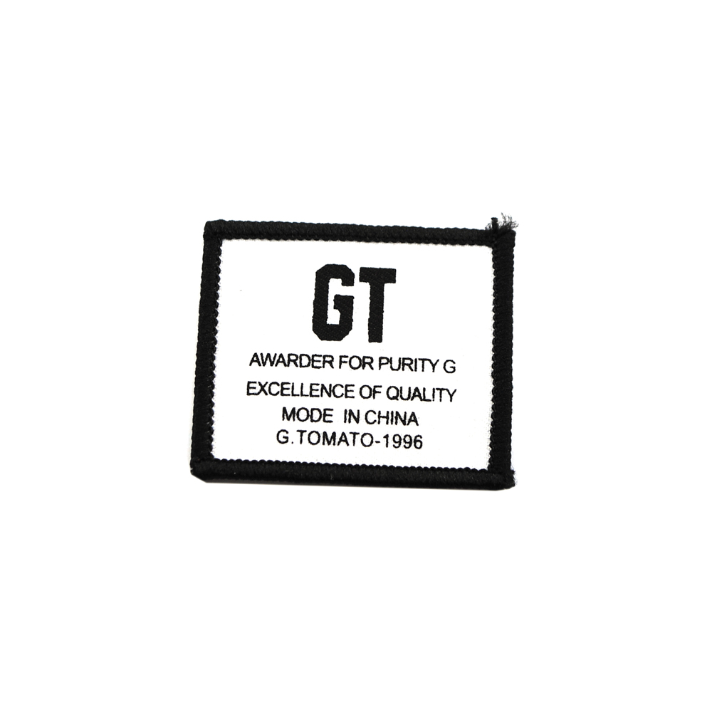 Нашивка тканевая GT 4,2*4,7см черно-белый, код товара 34459 - Нашивка Вышивка, Ткань