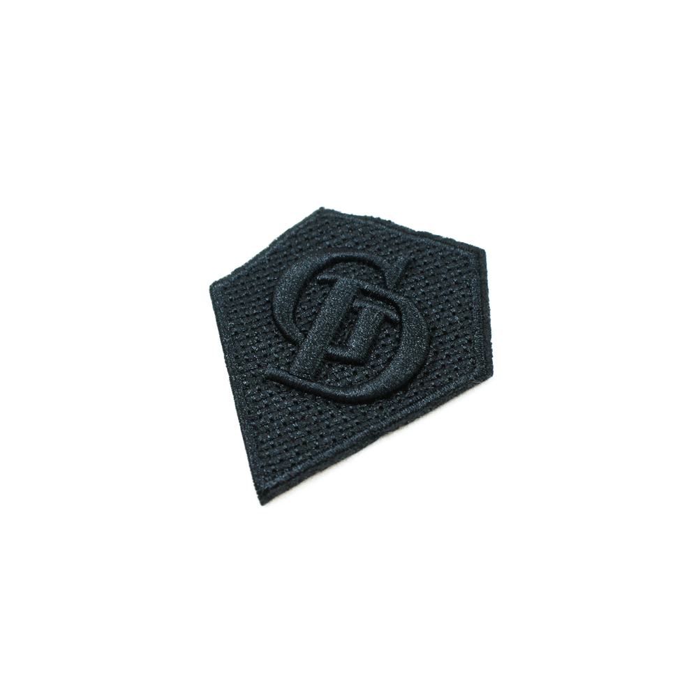 Нашивка тканевая GD 6,5*7см черный, код товара 40566 - Нашивка Вышивка, Ткань