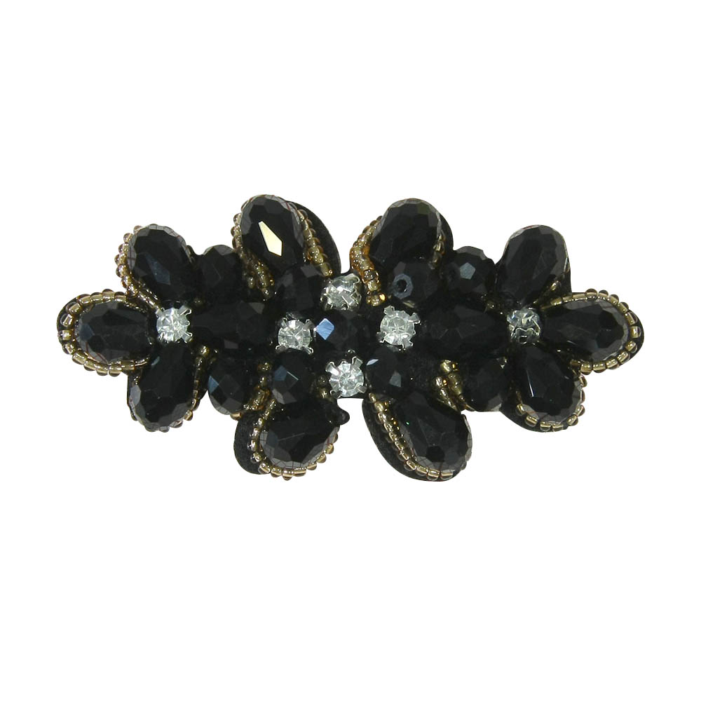 Аппликация декор обувная 57 черные код товара 14328 - Аппликации Пришивные Цветы Банты